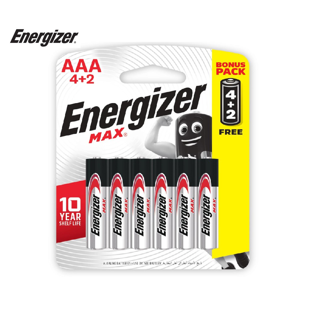PIN (3A) ENERGIZER MAX AAA E92 BP4+2  [CHÍNH HÃNG]