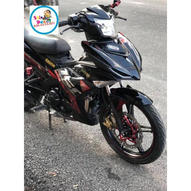 Tem rời ex 150 Y15zr đỏ đen Crom cao cấp chính hãng