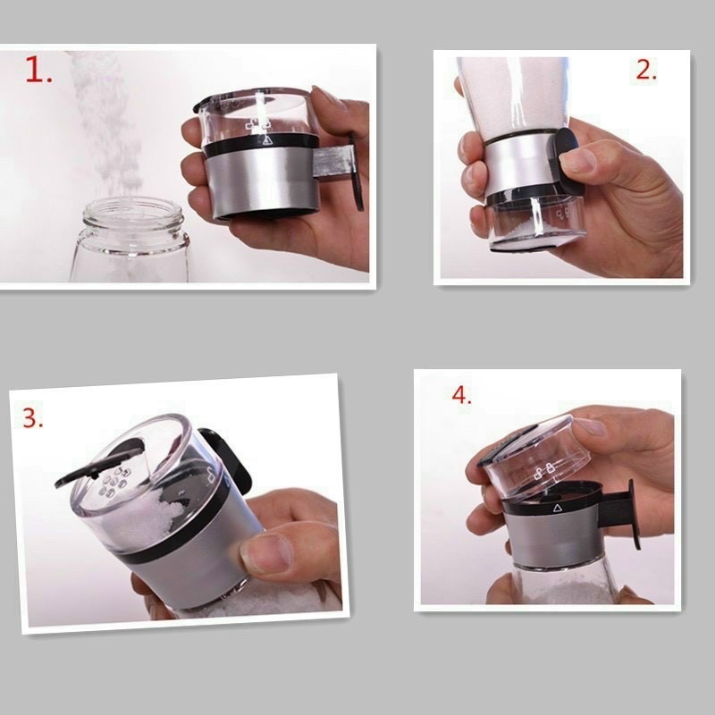 LỌ ĐỰNG GIA VỊ MẪU MỚI CÓ NÚT BẤM SIÊU TIỆN DỤNG