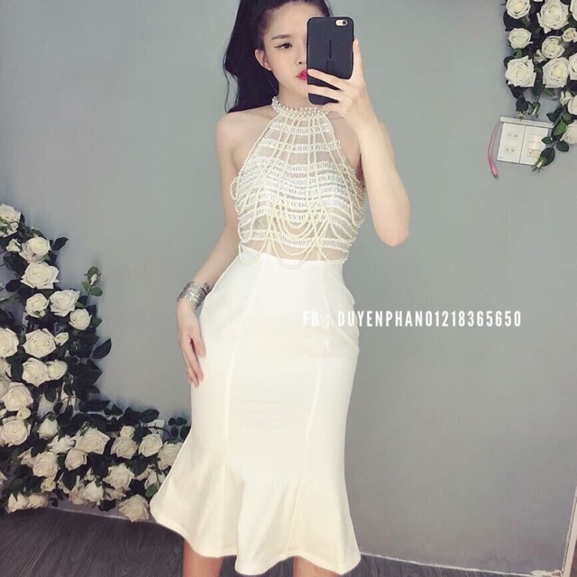 ♥️♥️đầm body đuôi cá đính hạt cao cấp - hàng qc Chất liệu :tiyết mưa cao cấp, dày dặn, mịn đẹp 🌈🌈Màu sắc: đẹp y ảnh