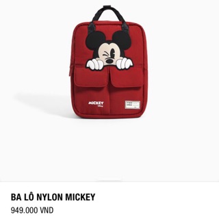 Balo zara hình mickey cho cả bé trai và bé gái.