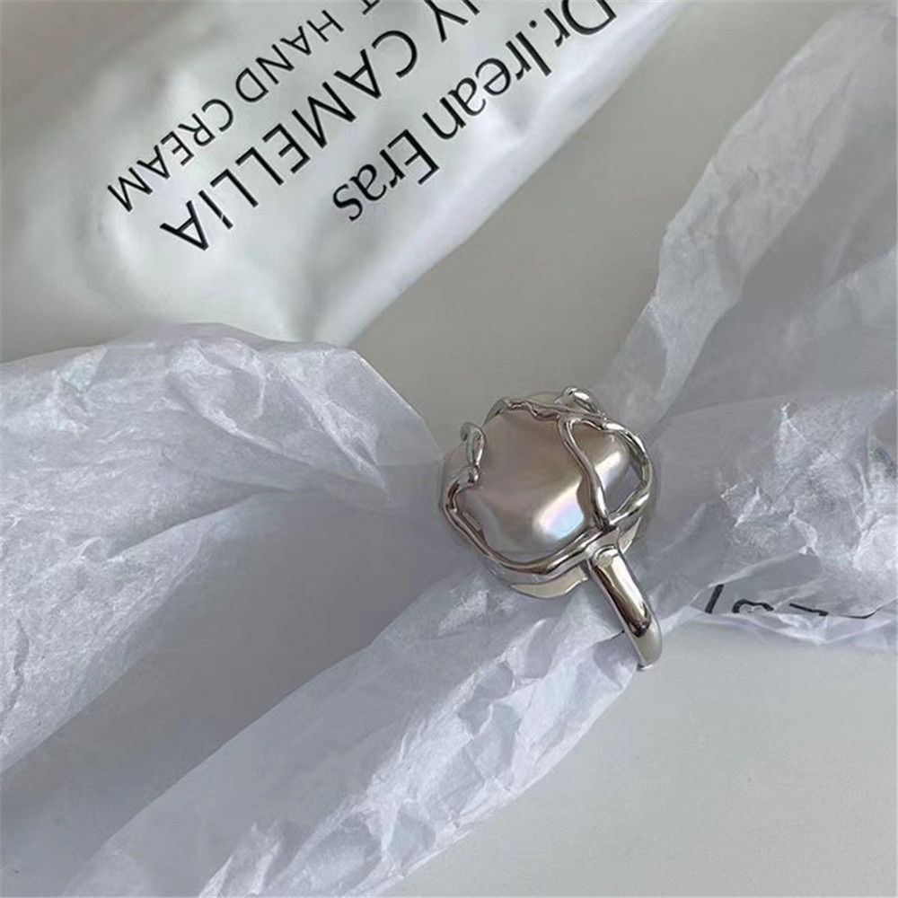 Bộ 2 Nhẫn Hở Đính Ngọc Trai Thời Trang Cho Nữ