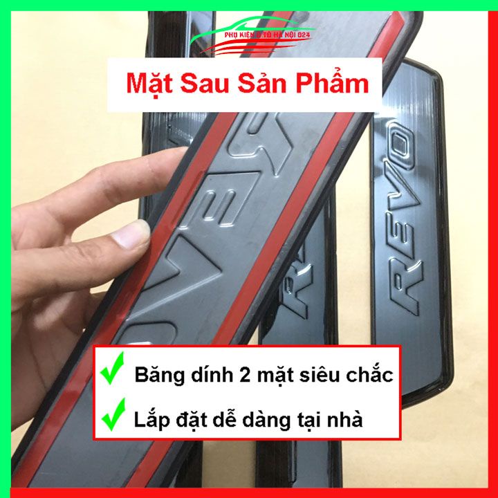 Ốp bậc cửa nẹp bước chân TITAN ô tô Hilux Revo 2016-2021 chống trầy bảo vệ xe