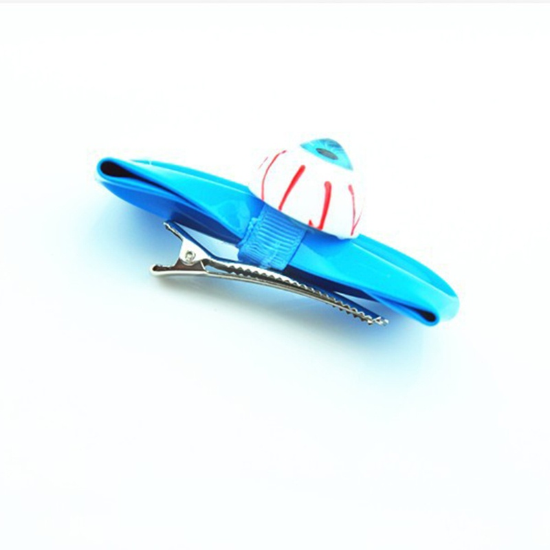 Xiangbao Kẹp Tóc Da Pu Hình Đôi Mắt Điên Cuồng Trang Trí Tiệc Halloween