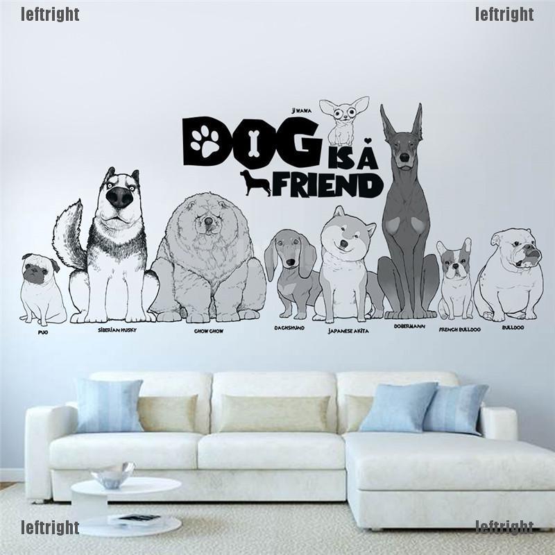 Decal Dán Tường Hình Chú Chó Đáng Yêu