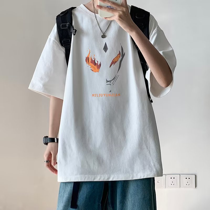 Áo Thun Dáng Rộng In Họa Tiết Hoạt Hình Phong Cách Hip Hop Thời Trang Mùa Hè Cho Nam Và Nữ size M-8XL