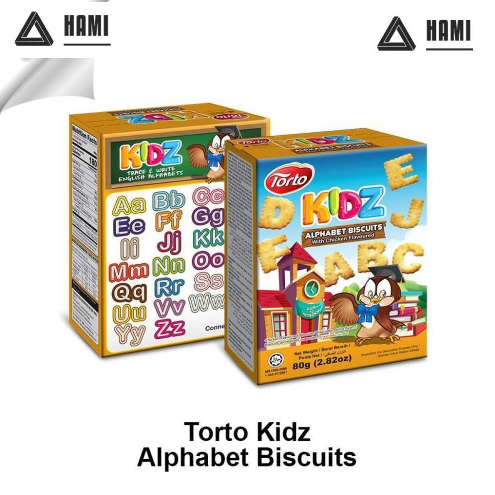 Bánh Quy Bảng Chữ Cái Hương Gà Torto Kidz 80g