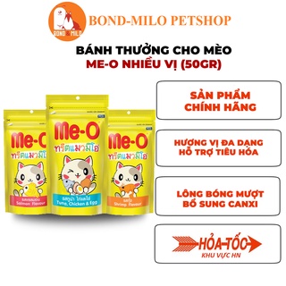 BÁNH THƯỞNG CHO MÈO ME-O NHIỀU VỊ GÓI 50GR - BONDMILO SHOP