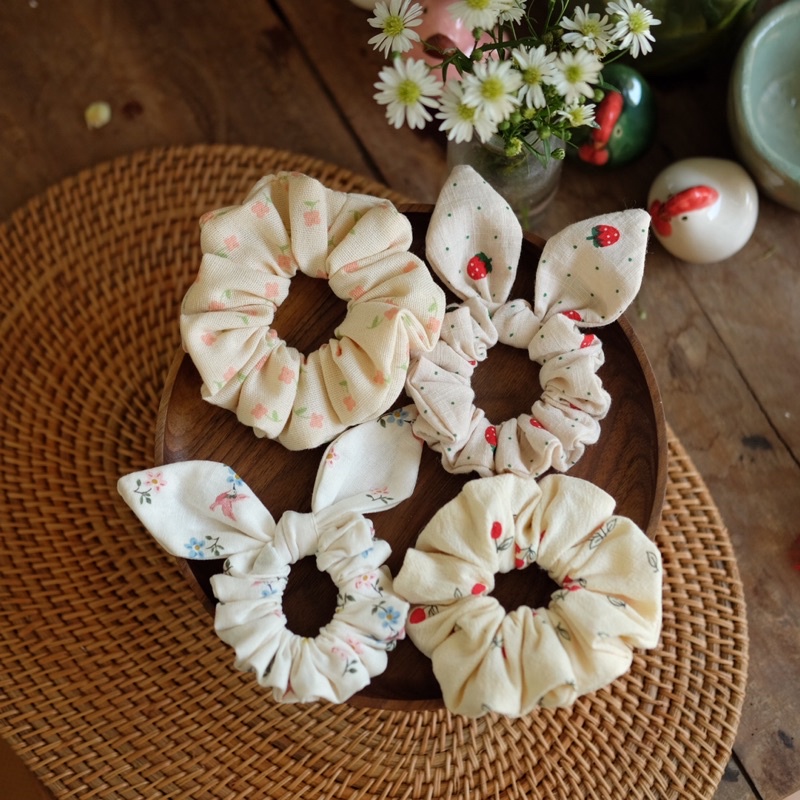 Scrunchies Set 99k ngẫu nhiên🍄🌿🪴🍂🍀