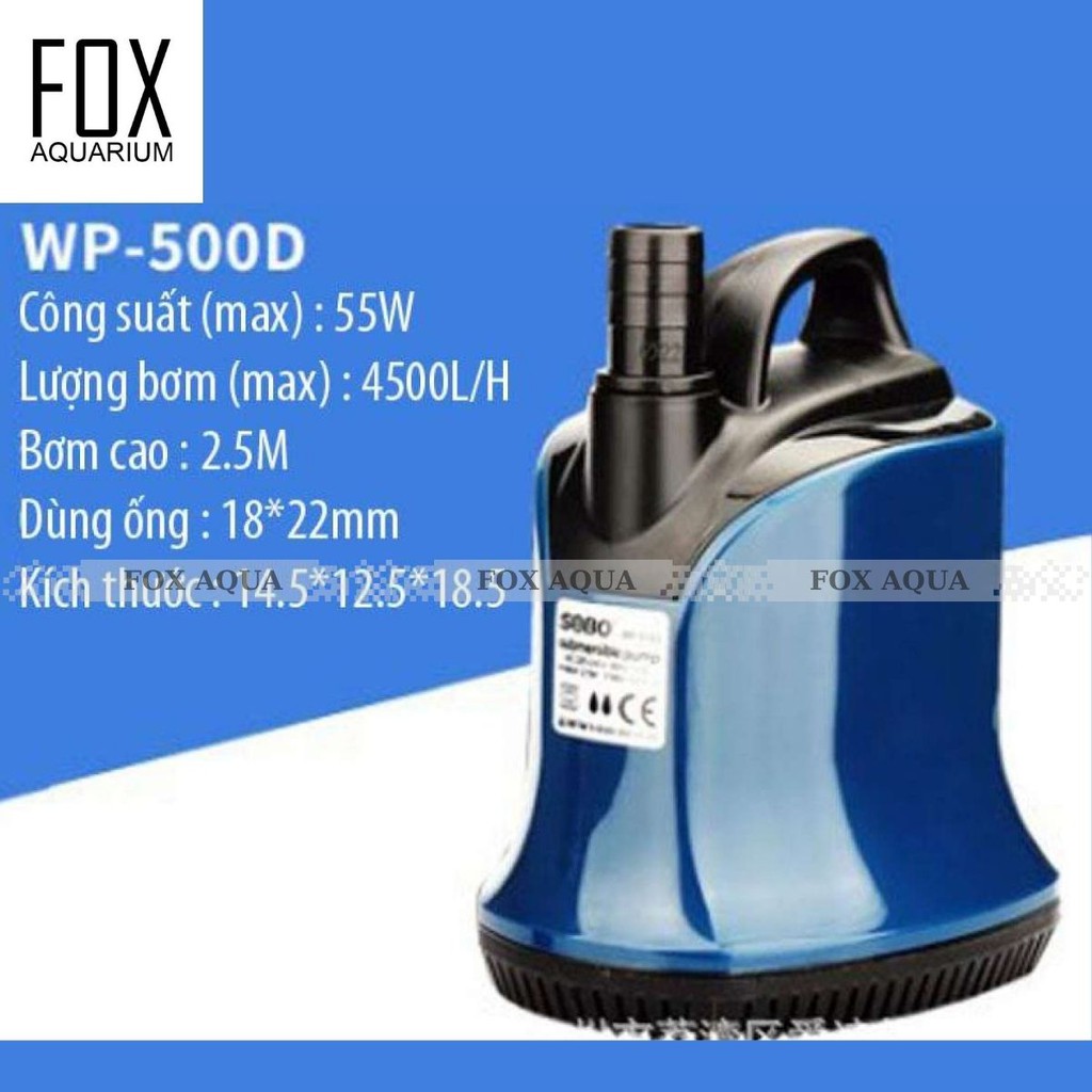 Máy Bơm Chìm Hút Đáy Dùng Nguồn 220V, Bơm Hút Đáy 360 độ SOBO