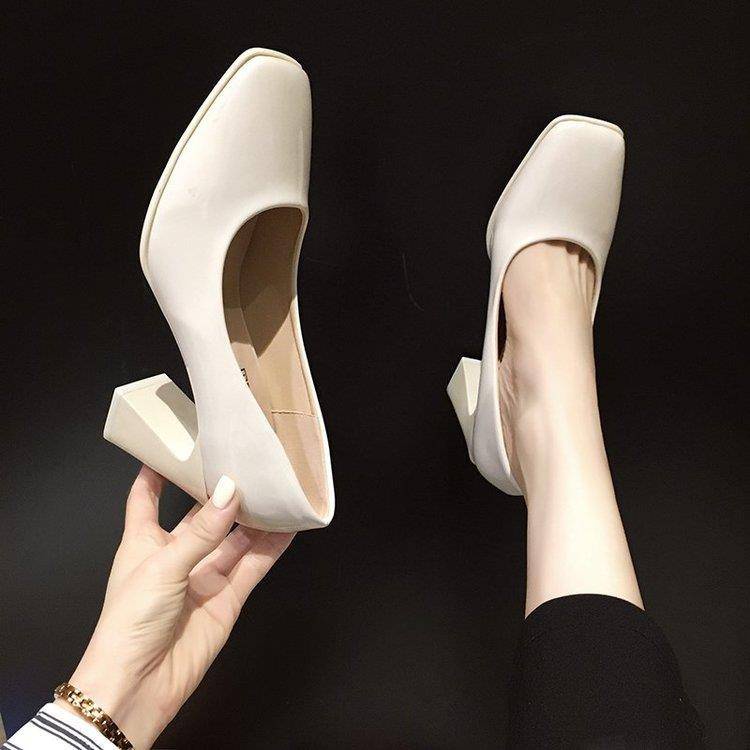 Giày Cao Gót Đế Dày Thời Trang Mùa Thu Anh Quốc Dành Cho Nữ
