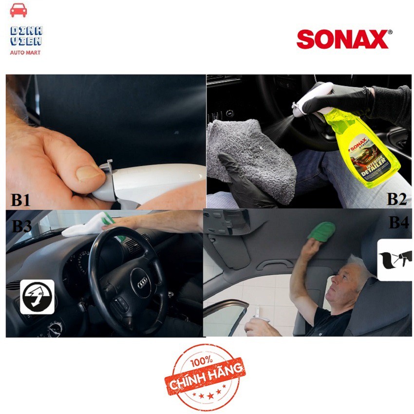 {Dung dịch vệ sinh nội thất ôtô }Sonax Xtreme Interior Detailer (750ml) 220400 loại bỏ mùi khó chịu , lưu lại hương thơm