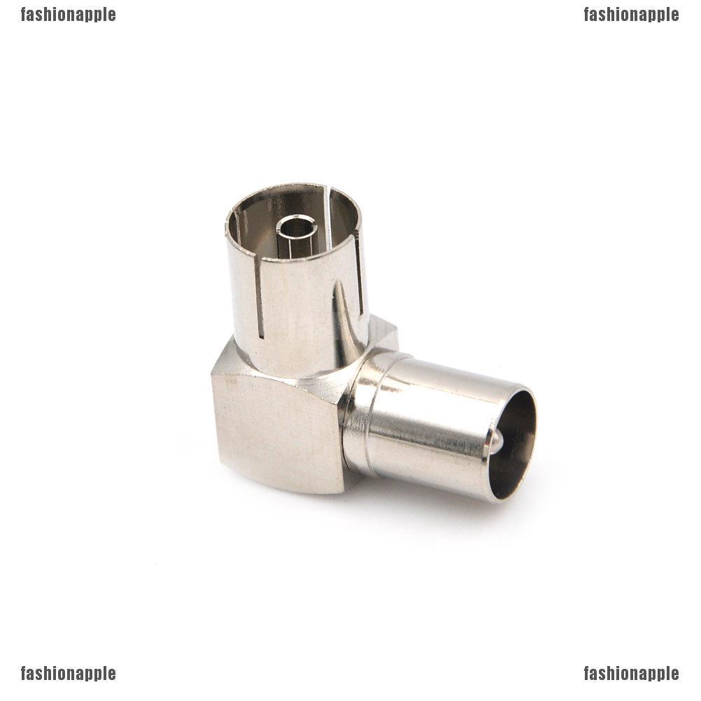 Đầu nối cáp tivi bằng kim loại dạng chứ L 90 độ