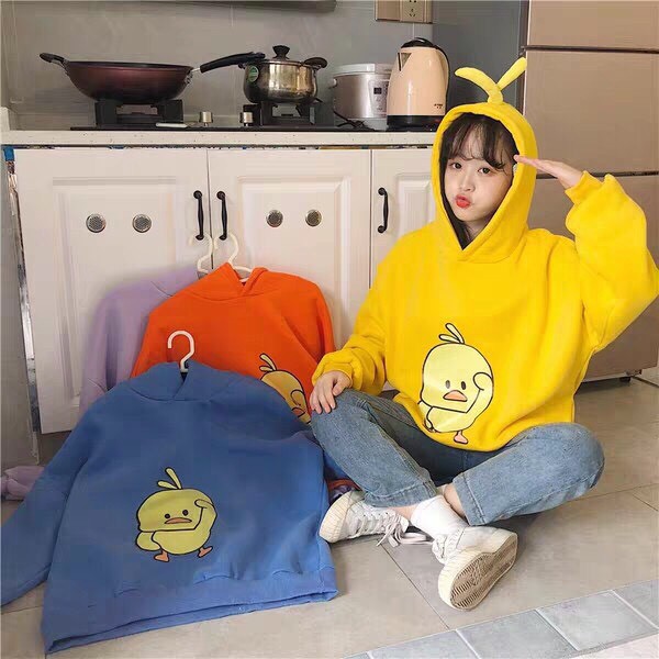 Áo Hoodies Nữ Con Vịt Hàng Quảng Châu Siêu Xinh Mới Nhất UT1