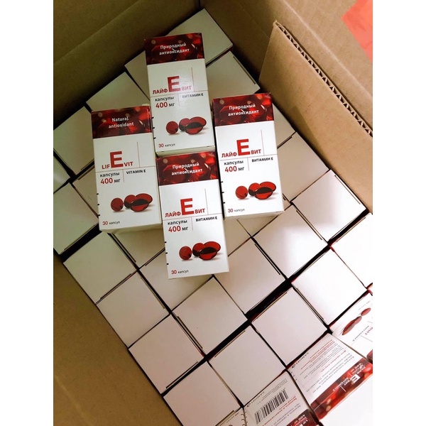 Hàng xách tay - Vitamin E đỏ của Nga ( lọ nhựa ) | Thế Giới Skin Care