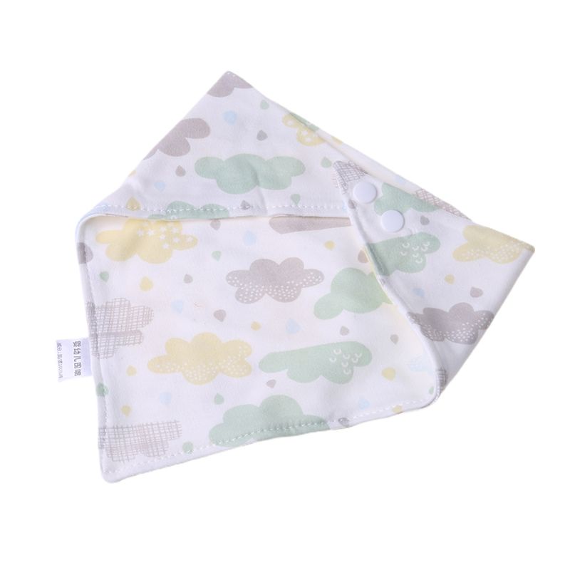 Yếm Ăn Vải Cotton Có Thể Giặt Sạch Phối Khóa Thời Trang Cho Bé