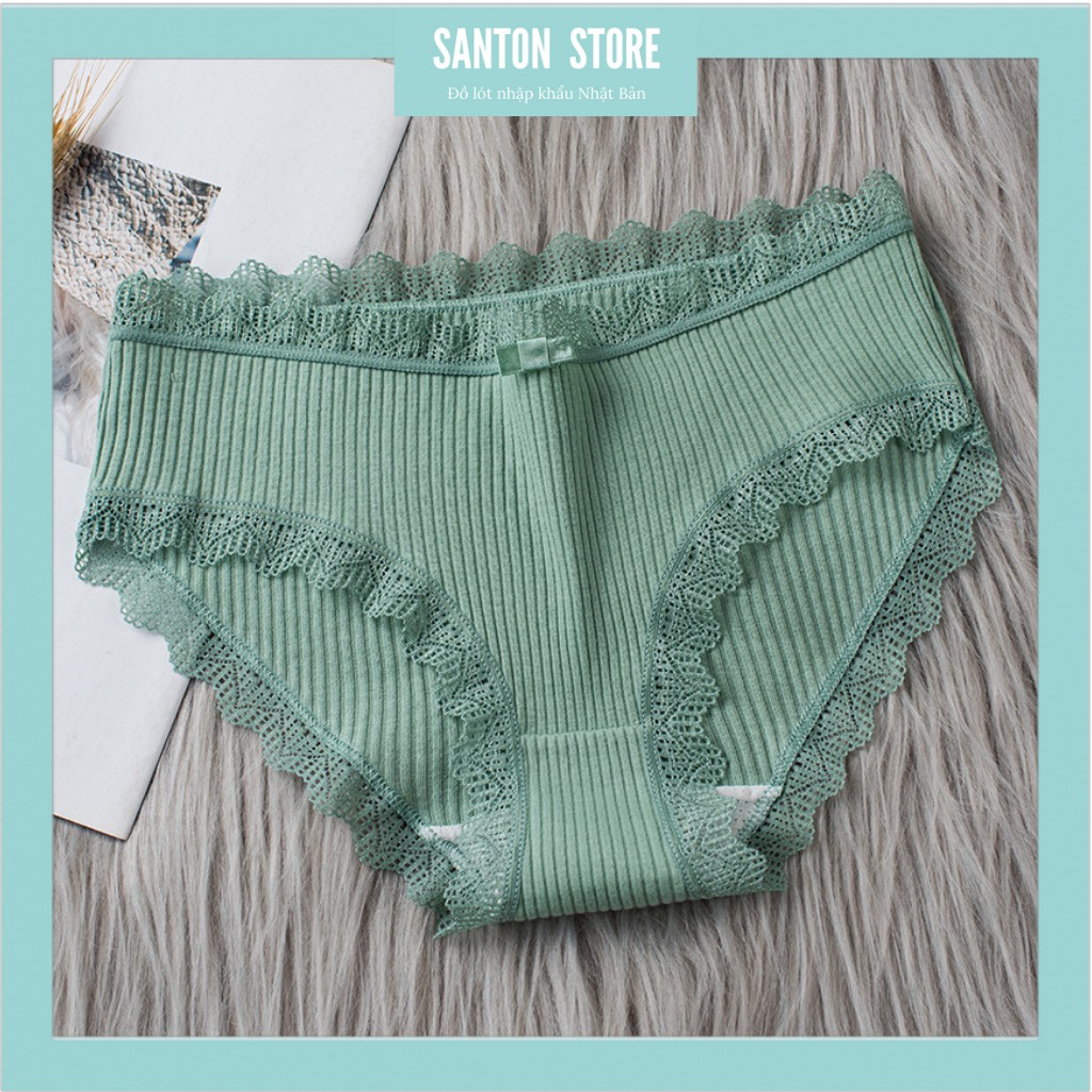 Quần lót nữ cotton kháng khuẩn,đồ lót nữ sexy hoạ tiết viền ren điệu đà ST1 | BigBuy360 - bigbuy360.vn