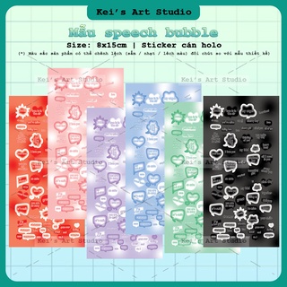 Mẫu chữ lời thoại - speech bubble dễ thương giống sticker hàn
