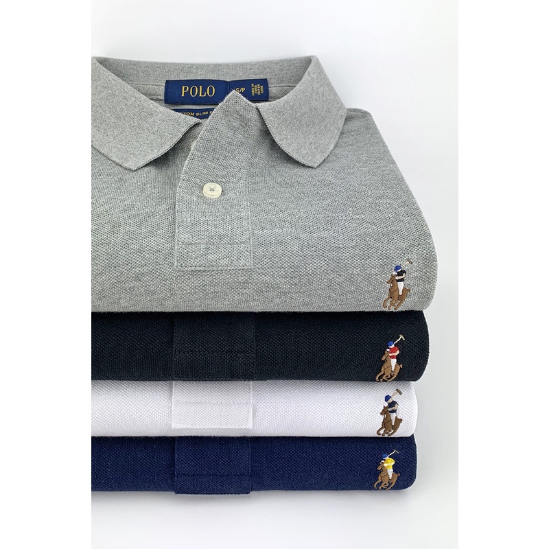 RALPH LAUREN Áo polo Tay Ngắn Cổ Bẻ Chất Liệu cotton Thoáng Khí Thời Trang Mùa Hè Cho Nam