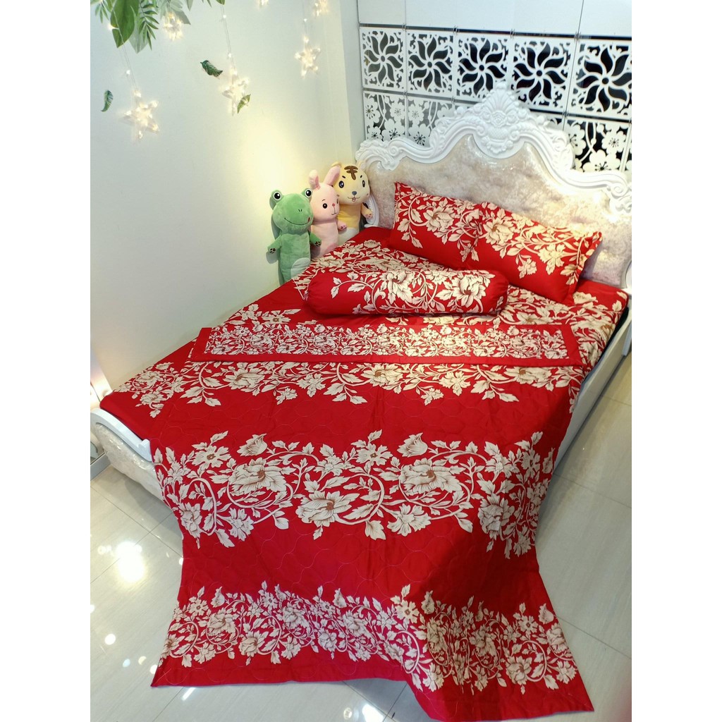 Bộ Hè 5 Món Chăn Ga Gối Và Ôm 2m2 ( được chọn mẫu)