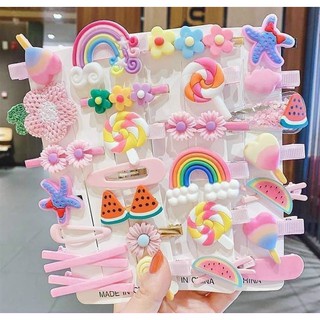 Set 14 Kẹp tóc bấm mái cho bé gái xinh xắn
