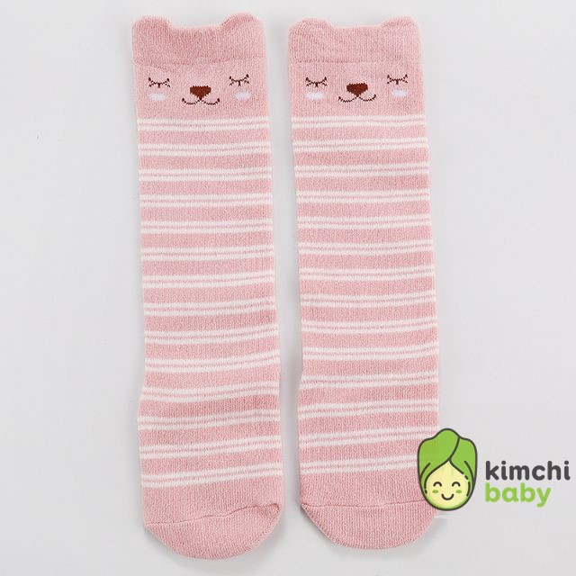 Tất Cổ dài Chống trượt Thu đông chất Cotton co giãn cho Bés KICHIBA TCD01