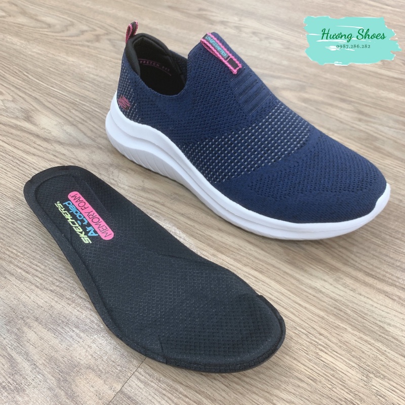 HÀNG XUẤT XỊN - Giày thể thao Skechers Xanh Navy thoáng khí, êm mềm nhẹ cho nữ