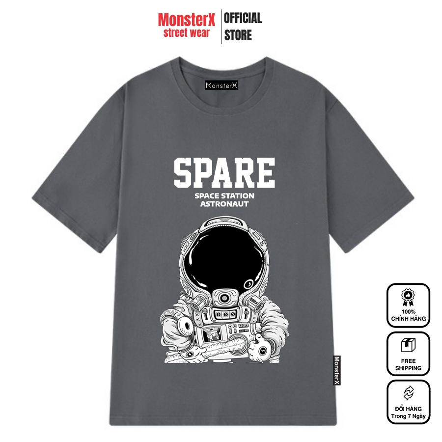 Áo thun unisex MONSTER X STREET Vũ Trụ Spare phông tay lỡ nam nữ form rộng Local Brand