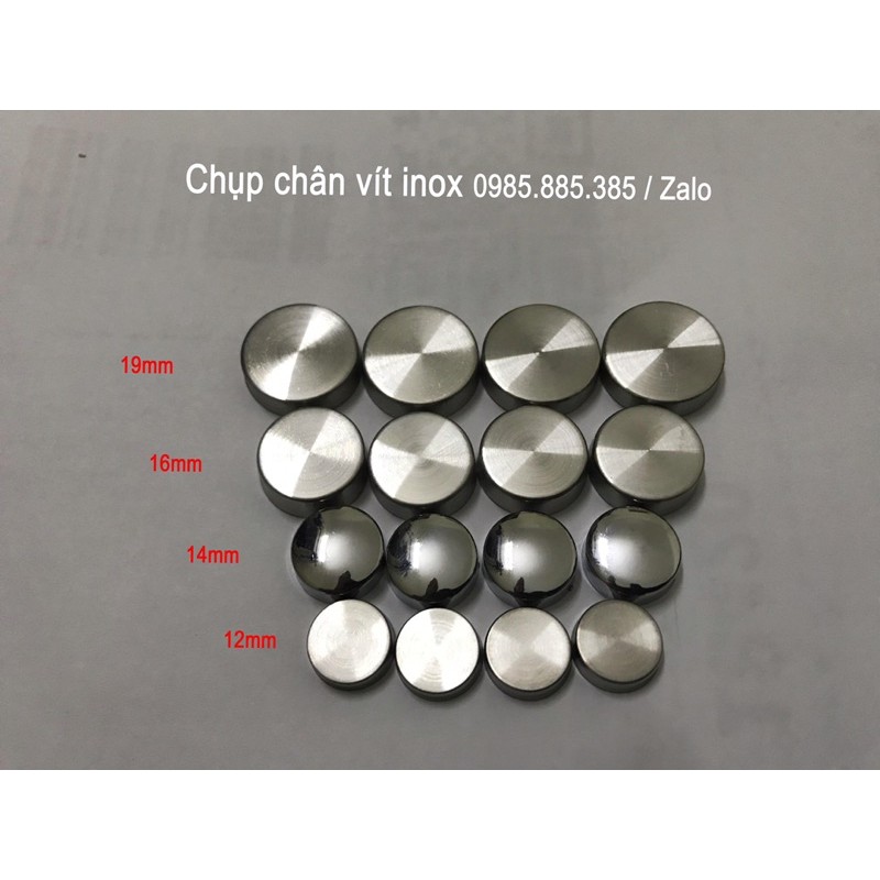 COMBO 10 chụp chân vít inox 304 size 16mm