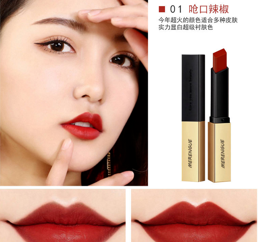 (Hàng Mới Về) Son Lì Dưỡng Ẩm Lâu Phai Thiết Kế Vỏ Son Màu Vàng Đồng Sang Trọng | BigBuy360 - bigbuy360.vn