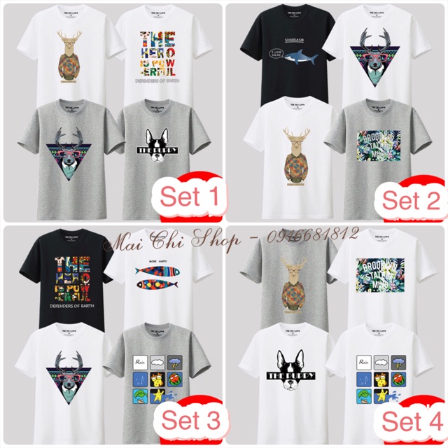 Set áo phông nam 4c