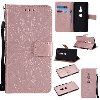 Bao da họa tiết hoa cho Sony Xperia XZ2/XZ2 Compact