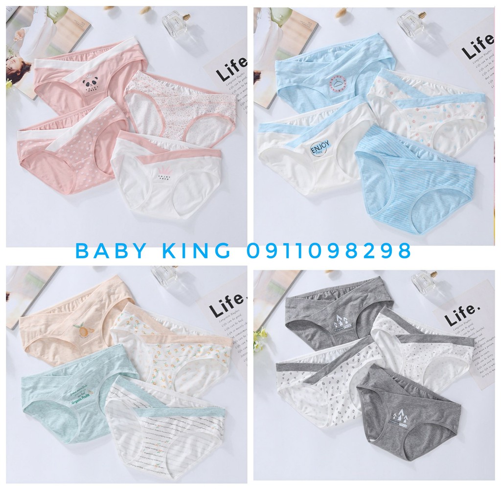 Combo/ set 4 Quần Lót Bầu Cotton cao cấp