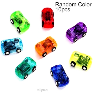 10pcs Toy Car Mini Pull Back Baby Cartoon Kids Truck Children Racing Bus Gifts Plastic Random Color