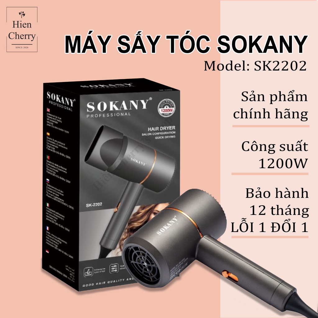 Máy sấy tóc, tạo kiểu tóc SOKANY chính hãng, công suất lớn phù hợp cho cả gia đình và salon tóc - Bảo hành 12 tháng