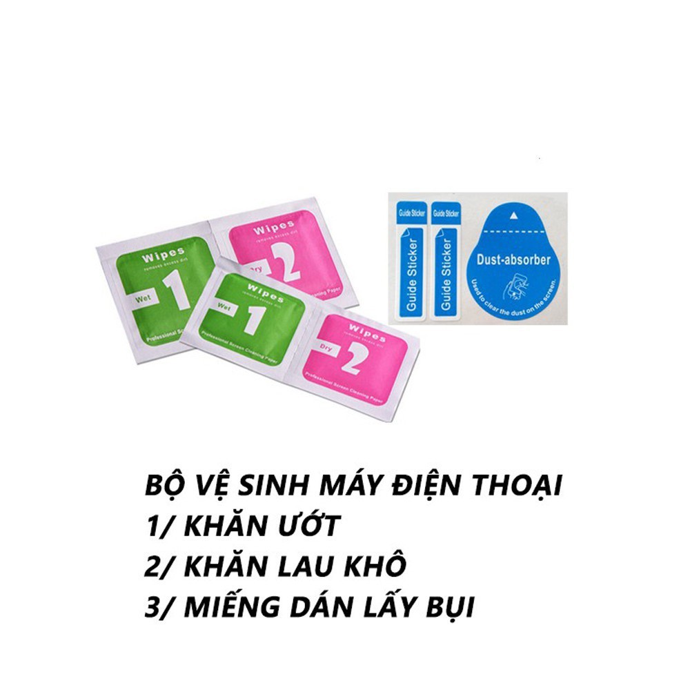 Miếng hút bụi + giấy lau sạch màn hình vệ sinh máy điện thoại, máy tính bảng, thiết bị điện tử.