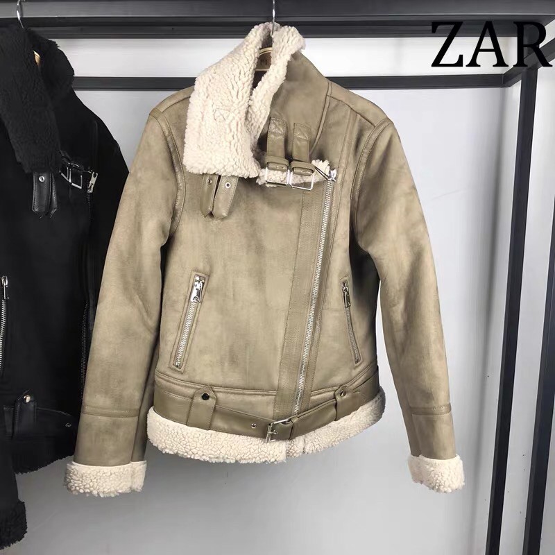 ÁO KHOÁC DA ZARA LỘN LÓT LÔNG CỪU AUTH CỰC CHUẨN XỊN