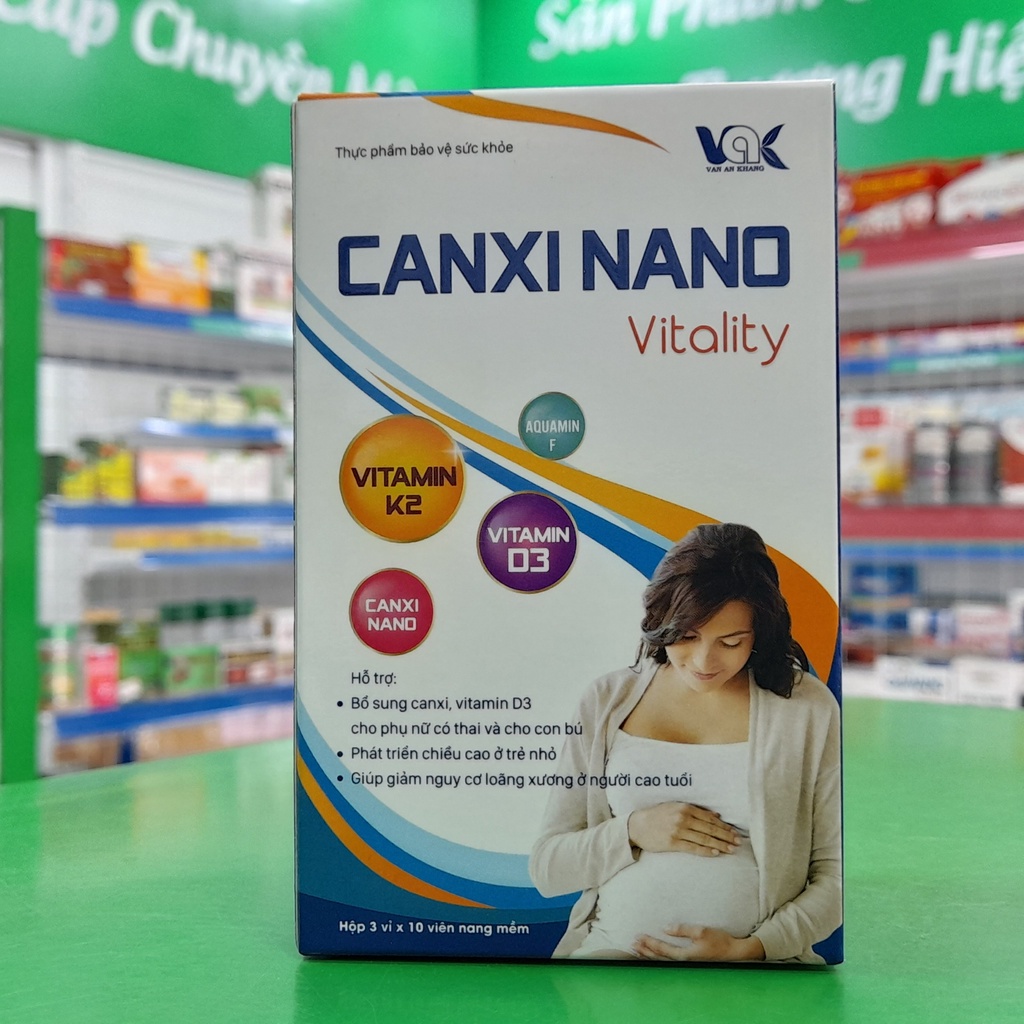 Canxi Nano Vitality- Giúp bổ sung canxi, vitamin D3 cho cơ thể, hỗ trợ phát triển chiều cao và giảm nguy cơ còi xương