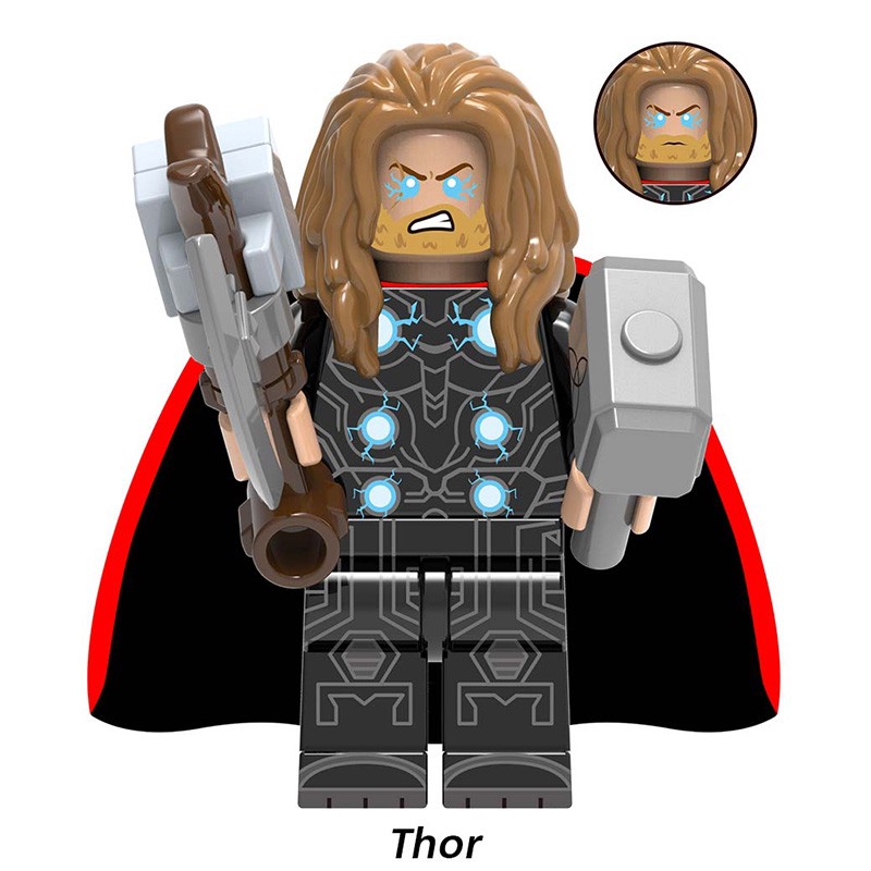 Mô Hình Đồ Chơi Lắp Ráp Nhân Vật Siêu Anh Hùng Thor Loki Captain Man