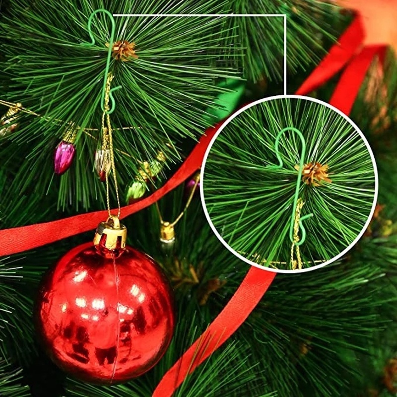 Bộ 50 móc treo cây thông hình chữ S bằng kim loại