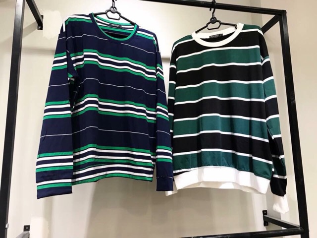 ÁO SWEATER SỌC XANH ĐEN - UNISEX - NEW ITEMS