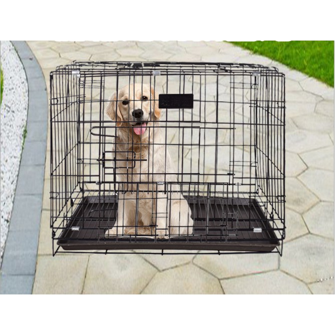 [Mã PET50K giảm Giảm 10% - Tối đa 50K đơn từ 250K] Lồng chuồng chó mèo size lớn, Chuồng pet gấp gọn sơn tĩnh điện