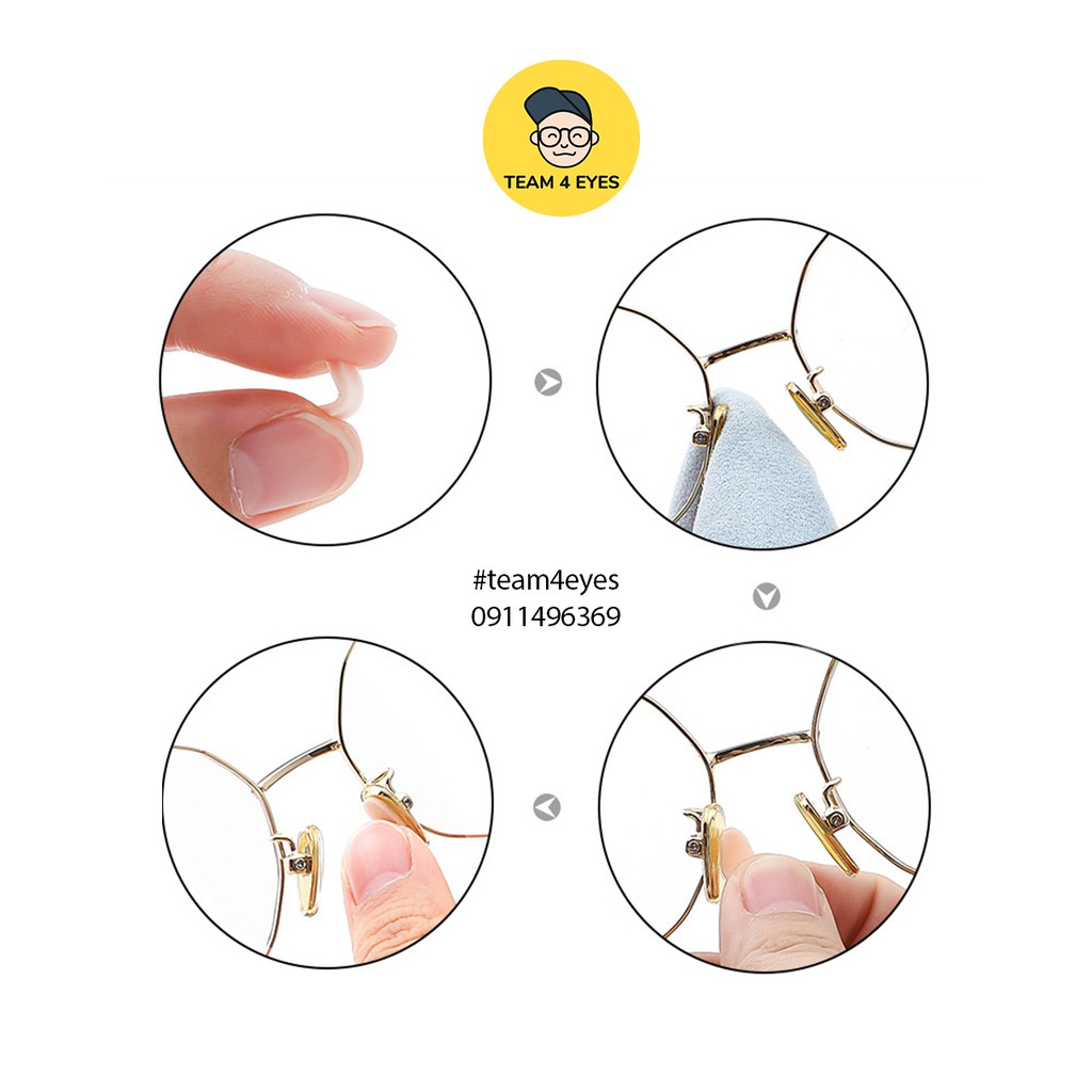 [ Ảnh thật ] Combo vỉ 4 cặp đệm mút chống trượt cho mắt kính | BigBuy360 - bigbuy360.vn
