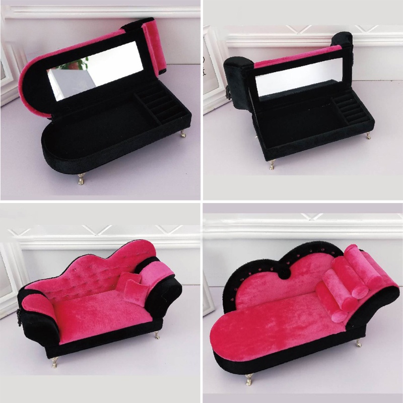Hộp Đựng Trang Sức Nắp Lật Nhiều Ngăn Cho Ghế Sofa