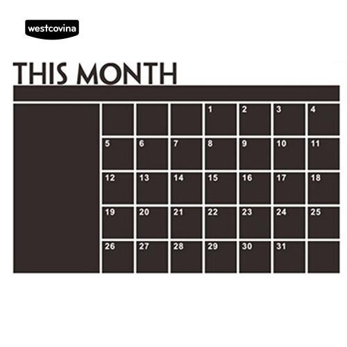 Giấy dán tường hình lịch tháng có thể viết phấn