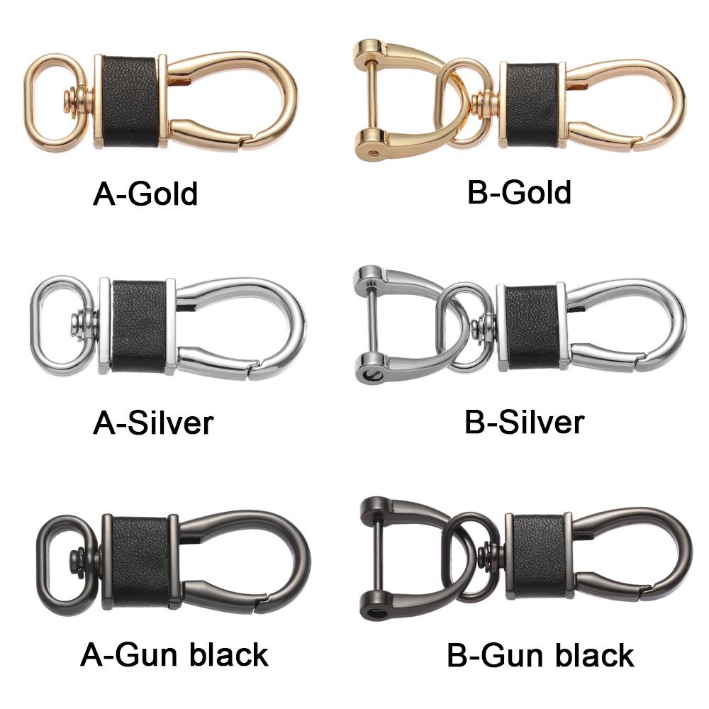 Móc Chìa Khóa Xe Hơi Bằng Da Có Thể Xoay 360 Độ Chống Thất Lạc Tiện Dụng