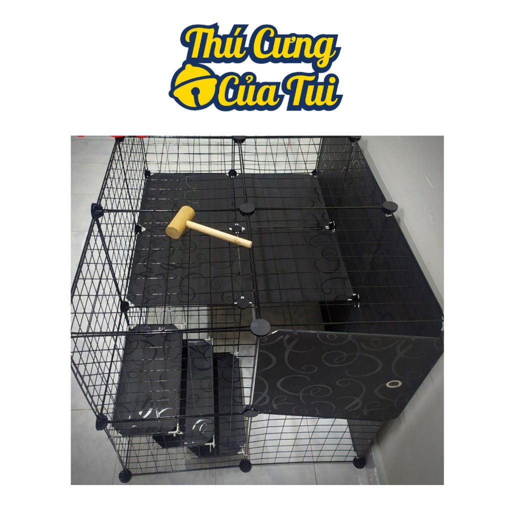 Combo Lồng Chuồng Quây - Chuồng Ghép 2 Tầng - Tặng Kèm Búa Cho Chó Mèo Thú Cưng - Thú Cưng Của Tui