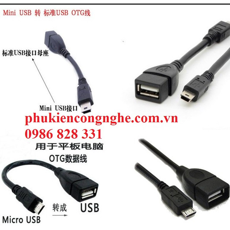 Đầu OTG chuyển đổi Mini USB to USB | WebRaoVat - webraovat.net.vn