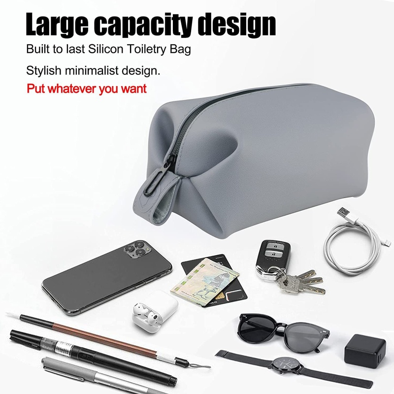 Túi Đựng Mỹ Phẩm Bằng Silicone Chống Thấm Nước Tiện Dụng