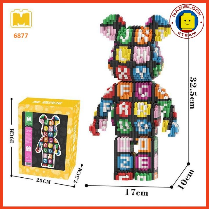 Bộ lắp ghép mô hình BEARBRICK cao 33cm nhiều mẫu MPIN